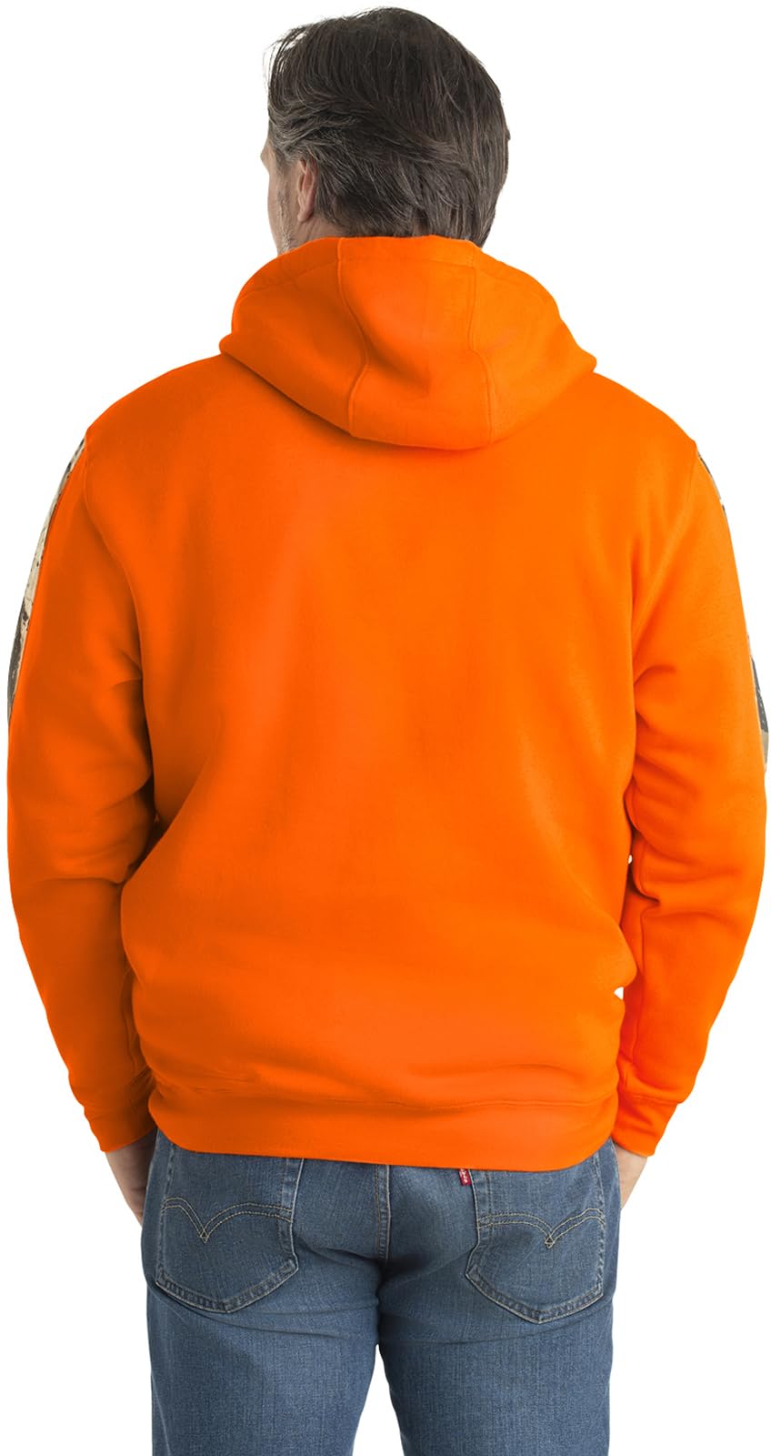 Legendary Whitetails Mens Camo Hoodie Pullover Sweatshirt Midweight V-Neck Design, Inferno, LRG