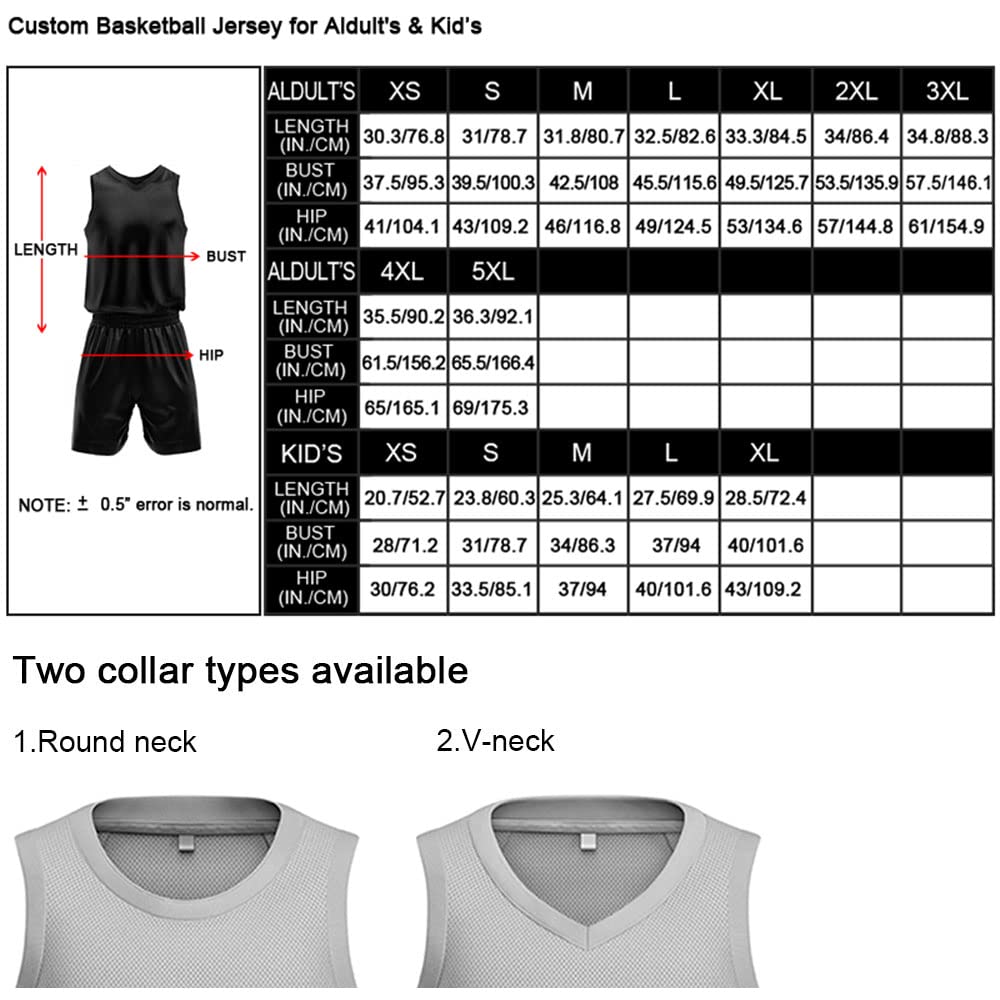 Custom Basketball Jersey for man women uniform Suit Kids Adults Personalized Jersey (Black)