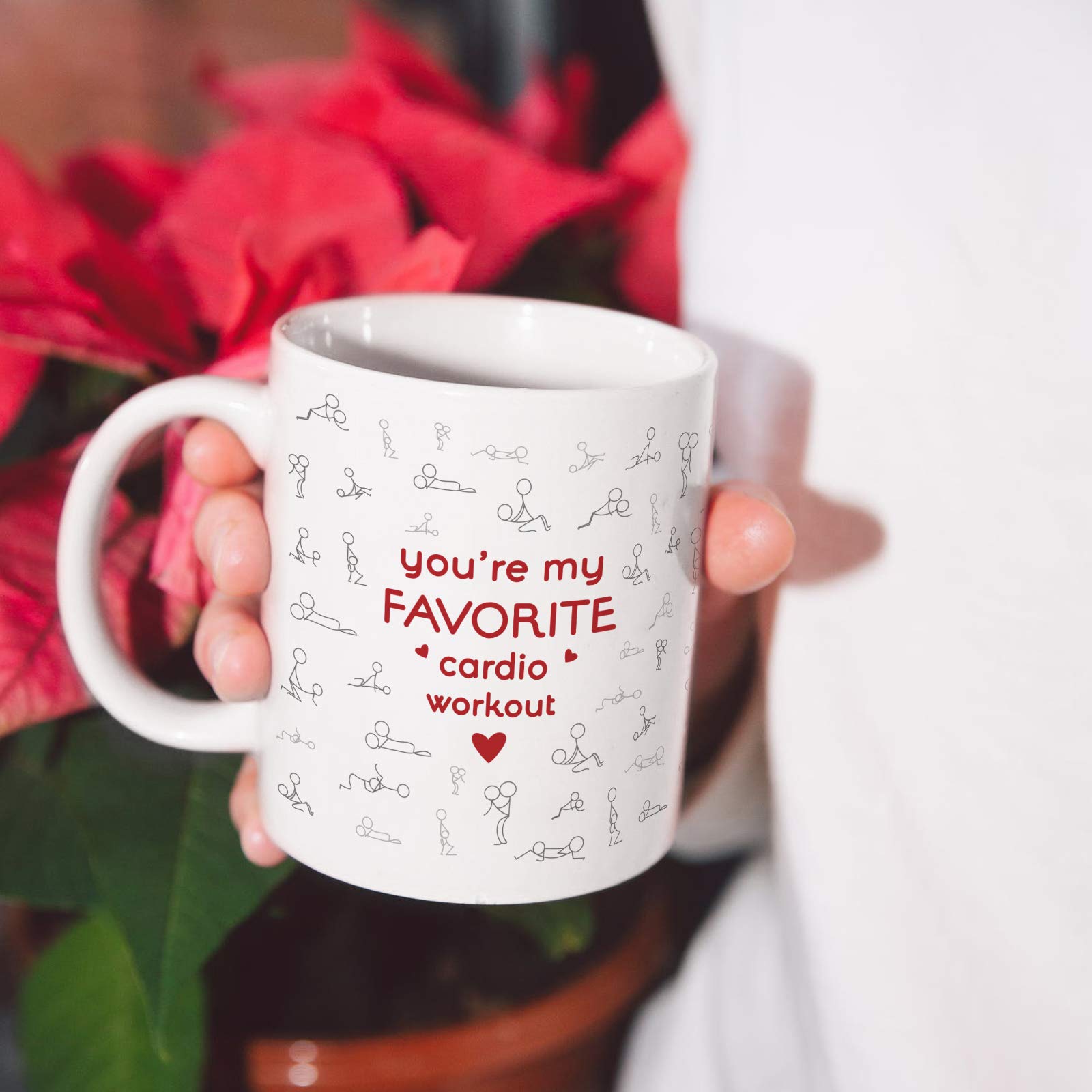 Cabtnca You're My Favorite Cardio Workout Mug, Sexy Christmas Gifts for Men Women, Sexy Valentines Gift for Him Her, Funny Coffee Mugs for Girlfriend Boyfriend Wife Husband Adult, 11 Oz