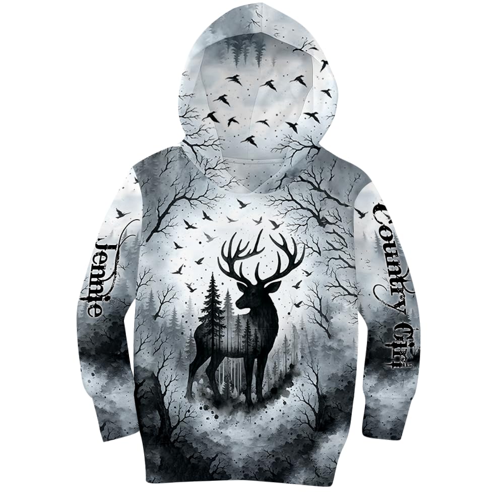 TeeHakie Custom Deer Hunting Hoodie and Leggings Set for Women – 3D Country Girl Sweatshirt & Pants Outfit, Hunting Apparel (Love Hunting, S-5XL)