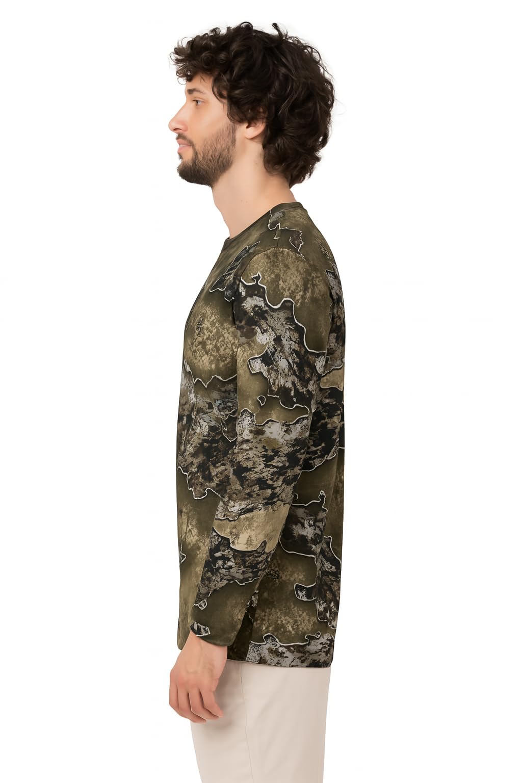 Authentic Realtree Excape Camouflage Long Sleeve Tee - Scent Control Technology | UPF 30 Protection | Unisex Adult | Crewneck Cotton Blend Shirt