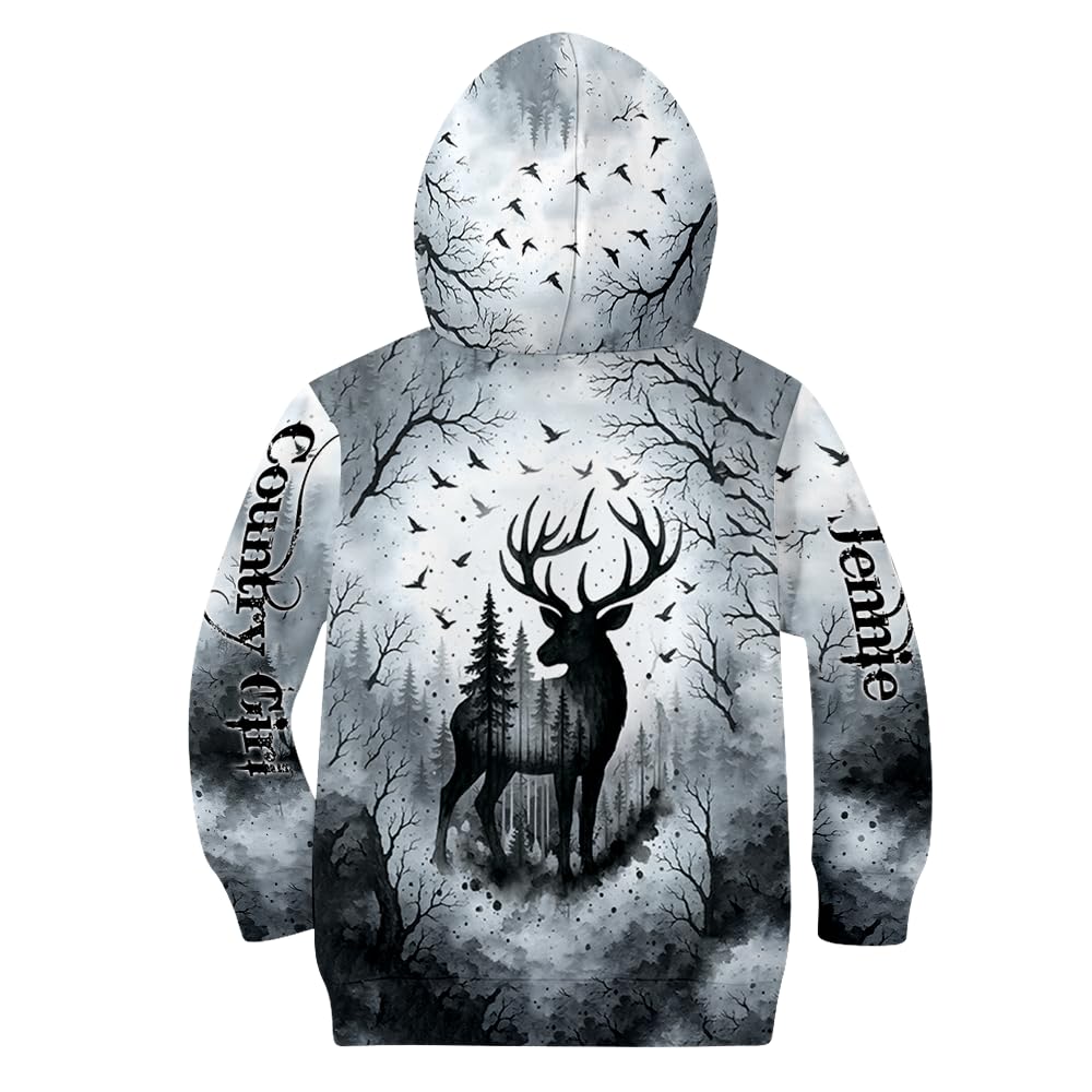 TeeHakie Custom Deer Hunting Hoodie and Leggings Set for Women – 3D Country Girl Sweatshirt & Pants Outfit, Hunting Apparel (Love Hunting, S-5XL)