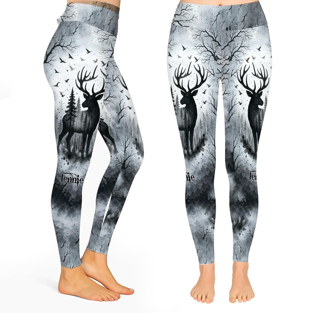 TeeHakie Custom Deer Hunting Hoodie and Leggings Set for Women – 3D Country Girl Sweatshirt & Pants Outfit, Hunting Apparel (Love Hunting, S-5XL)