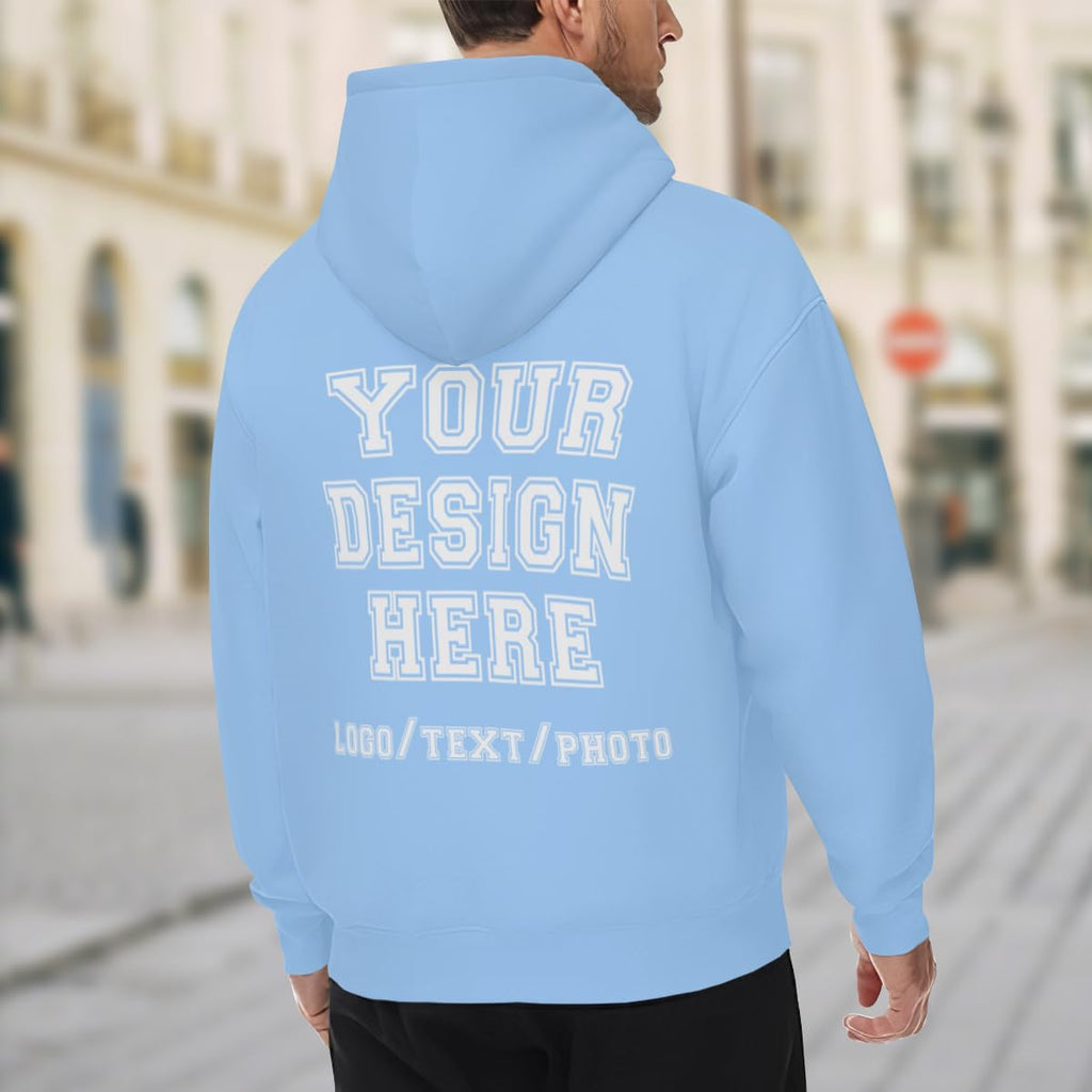 Custom hoodie Design Your Own Customized Sweatshirt with Text & Pictures Customized Hoodie For Men and Women Personalized Sweatshirt/S Skyblue