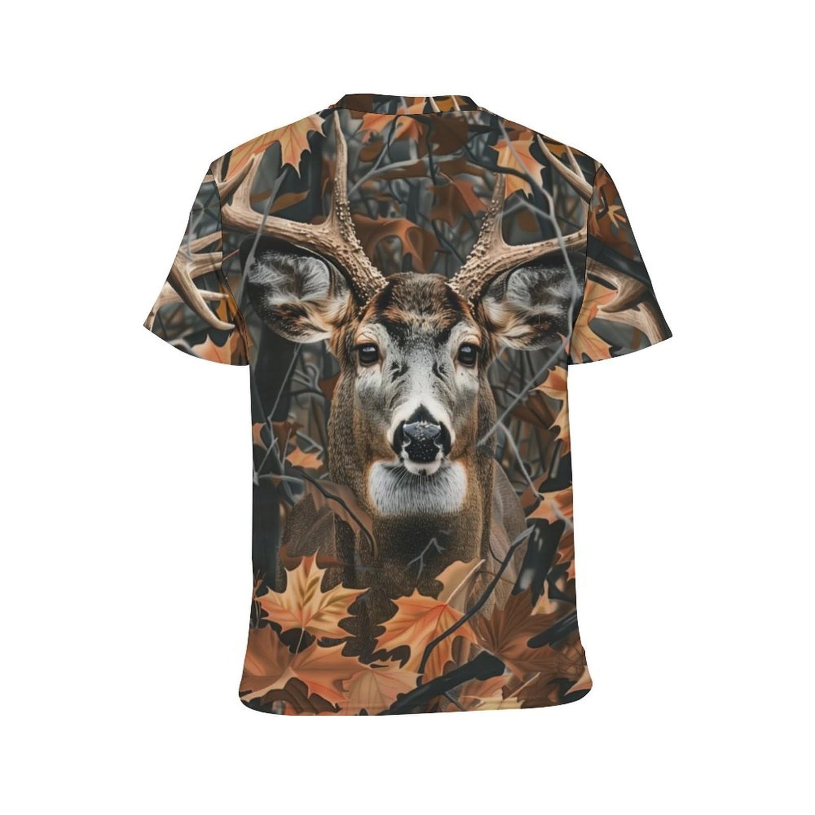 Xissazri Camo Deer Camouflage Hunting Tshirt Mens Elk Print Outdoor Casual Short Sleeve T-Shirts-C1-L