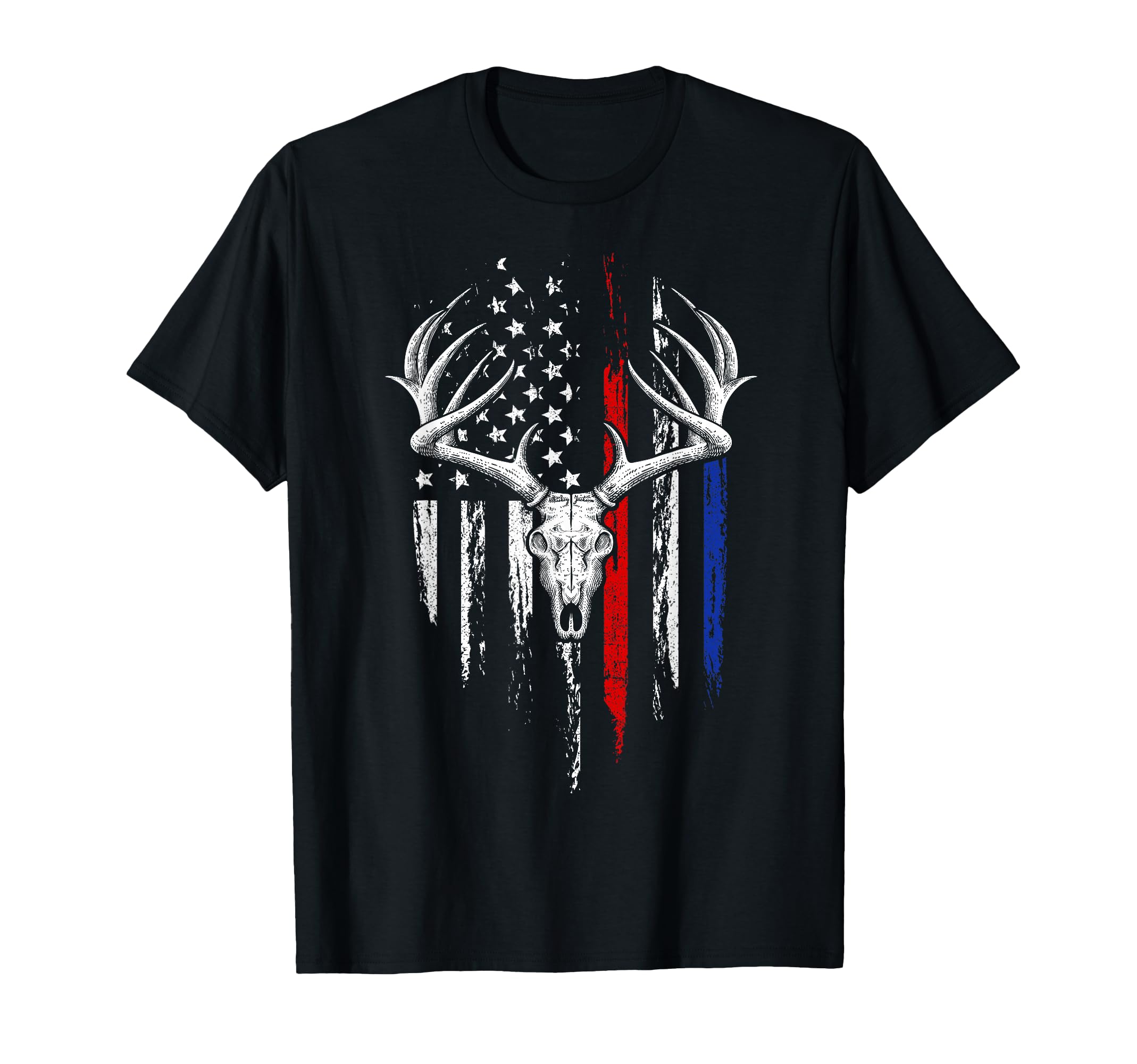 Bowhunting American Flag USA Bow Whitetail Deer Hunter Gift T-Shirt