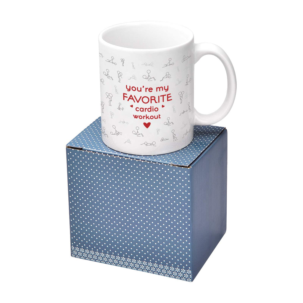 Cabtnca You're My Favorite Cardio Workout Mug, Sexy Christmas Gifts for Men Women, Sexy Valentines Gift for Him Her, Funny Coffee Mugs for Girlfriend Boyfriend Wife Husband Adult, 11 Oz