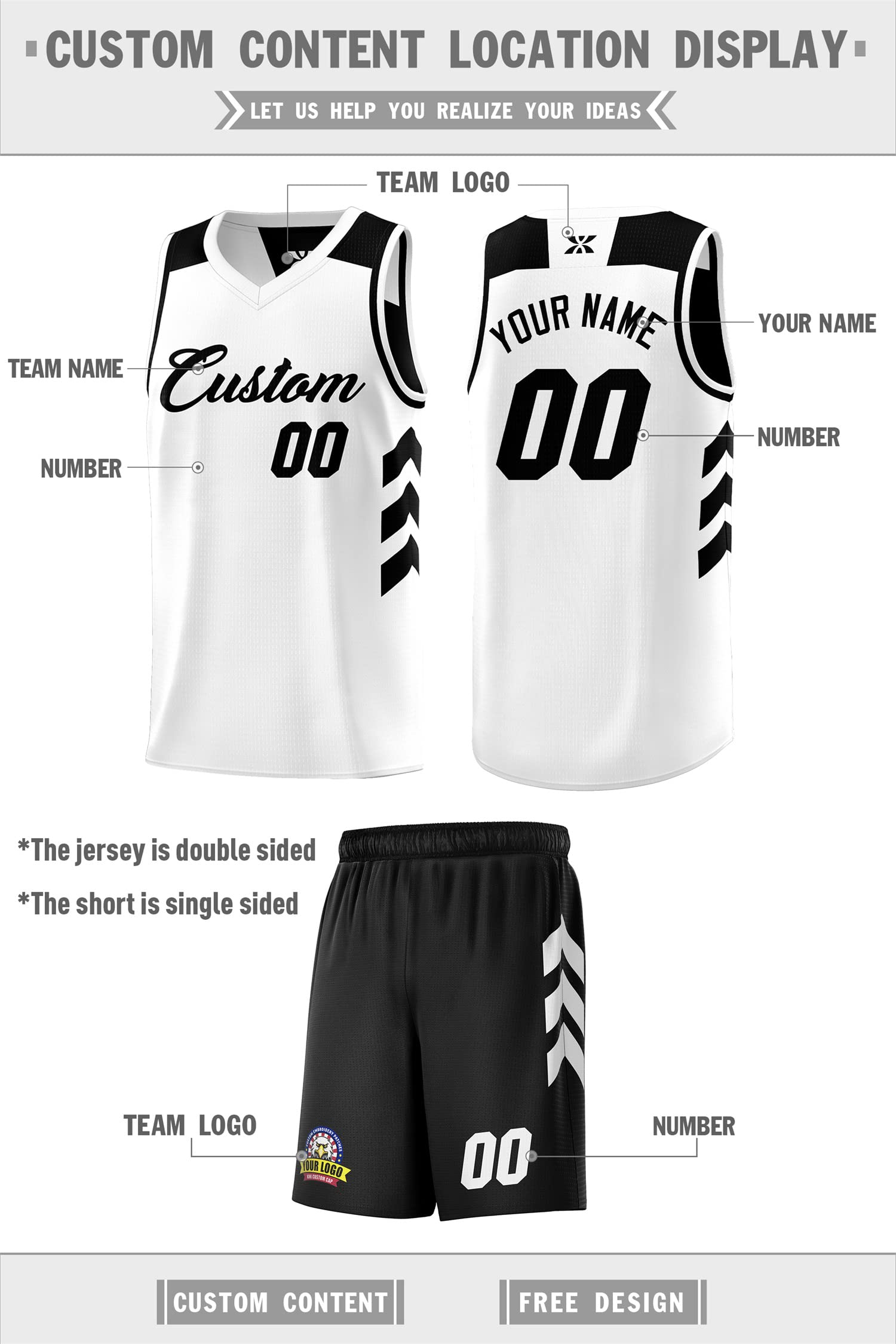 Custom Reversible Basketball Jersey Sports Shirts Personanlized Printed Name Number Logo for Men/Youth