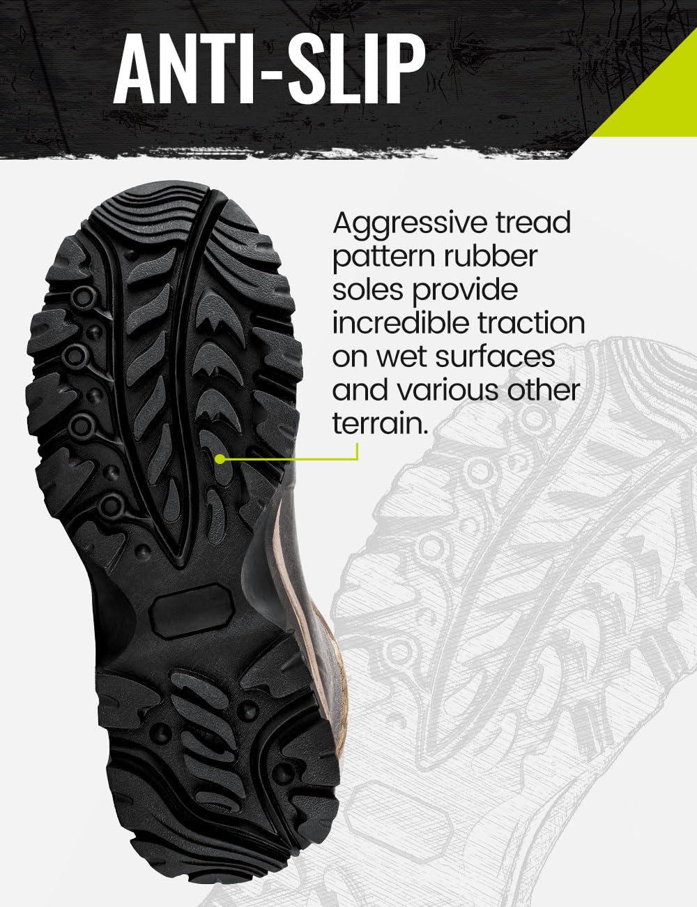 TIDEWE Hunting Boot for Men, 400g Insulated Waterproof Sturdy 16" Men's Hunting Boot, 6mm Neoprene and Rubber Outdoor Boot Next Camo G2 US Size 12