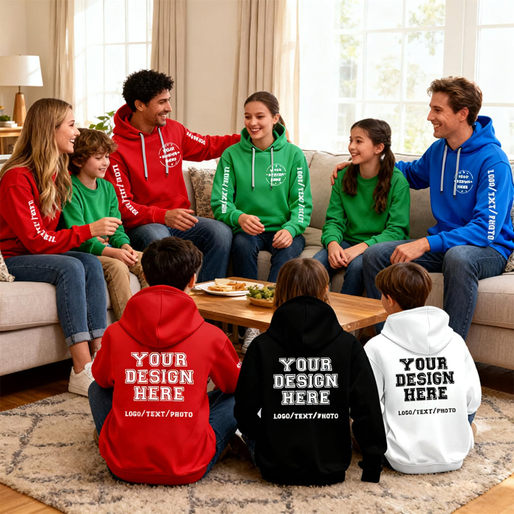 Custom hoodie Design Your Own Customized Sweatshirt with Text & Pictures Customized Hoodie For Men and Women Personalized Sweatshirt/S Skyblue