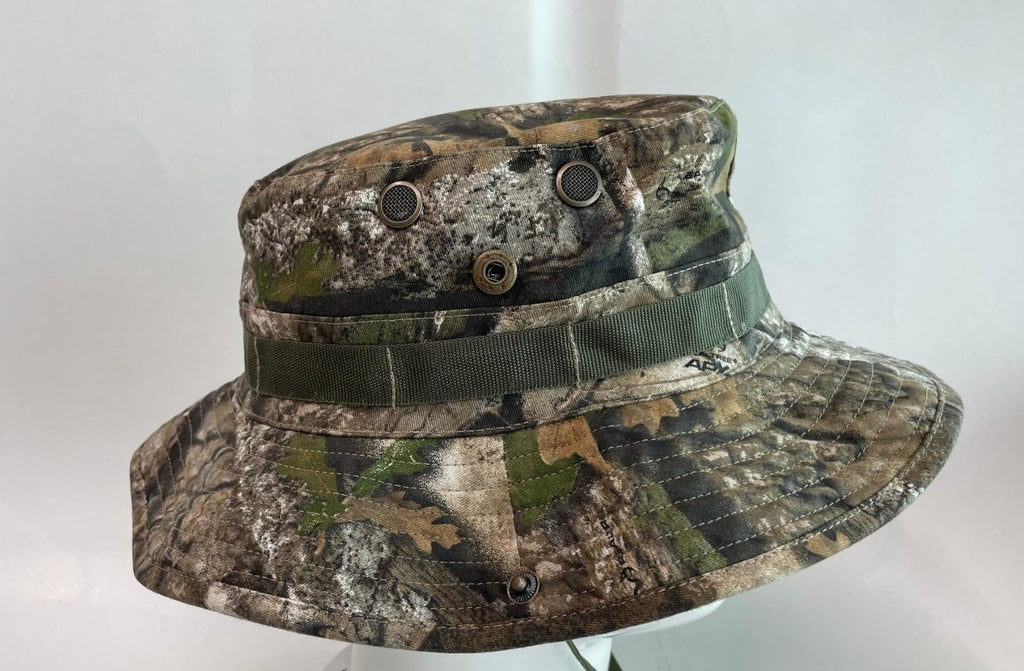 Bell Rangers Realtree APX Camo Boonie Hat – Men's Camo Bucket Hat | Rain Hat for Men & Women Waterproof | Foldable Wide Brim Fishing Hiking Garden Beach Hat | Adjustable Chin Strap Hunting Hat