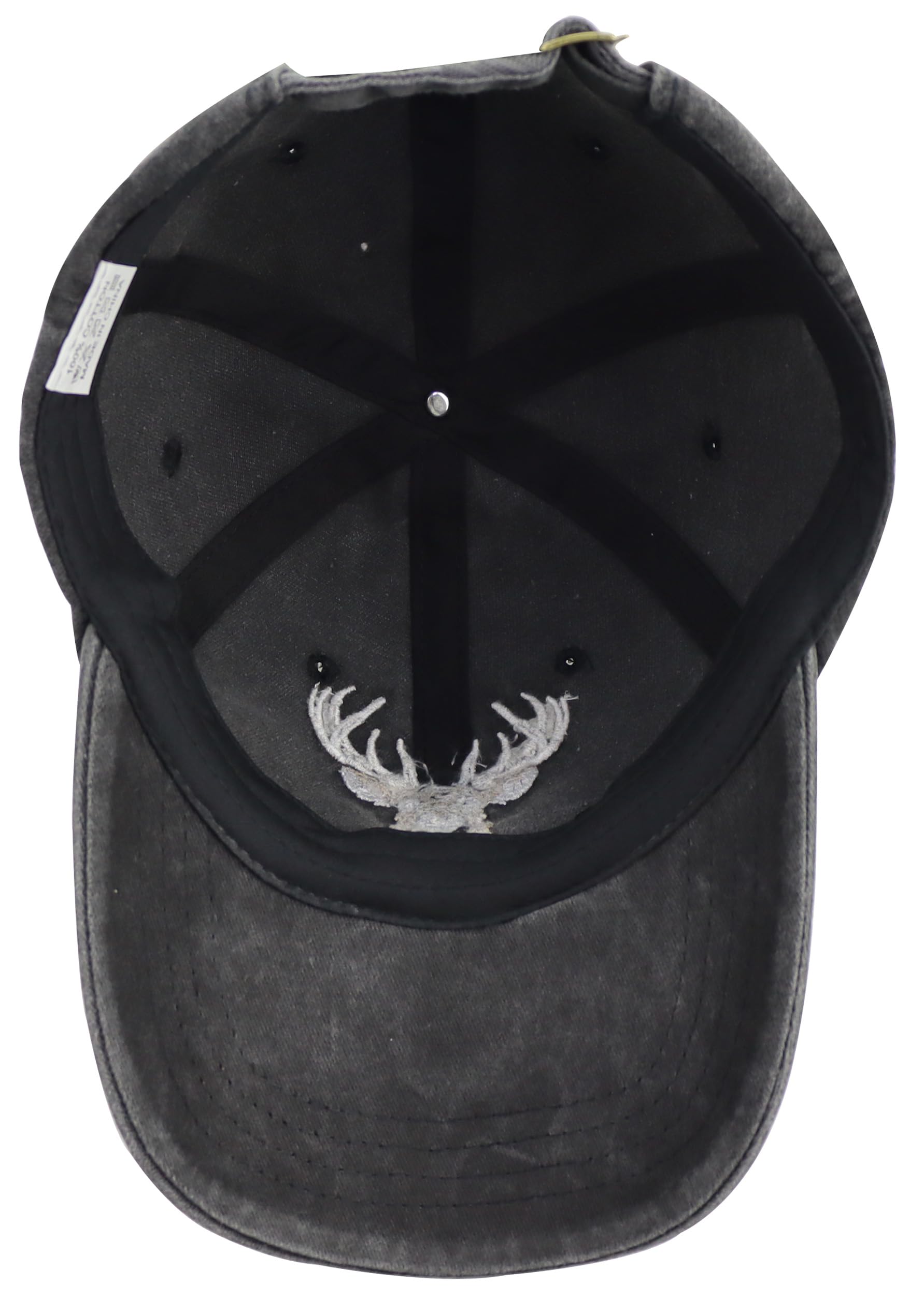 Deer Decor Baseball Cap for Women Men, Outdoor Hunting Deer Hat, Thanksgiving New Year Christmas Birthday Accessories for Papa Mama Wife Husband Black