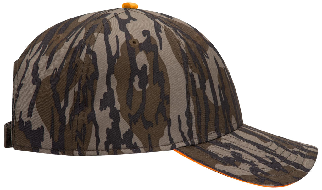 Custom Hat Add Your Own Text Embroidered Adjustable Size Curved Bill Cap (MO Camo-Bottomland Sandwich)