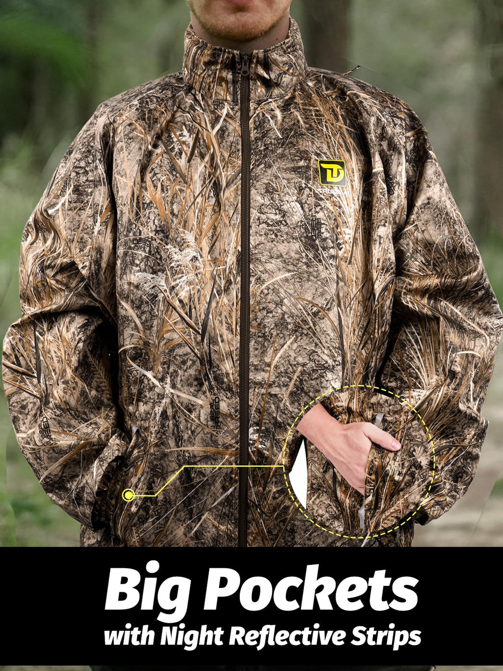 Trudave Hydrolock Rain Suit, Waterproof Rain Suits for Men, 2 Pieces Breathable & Windproof Rainwear