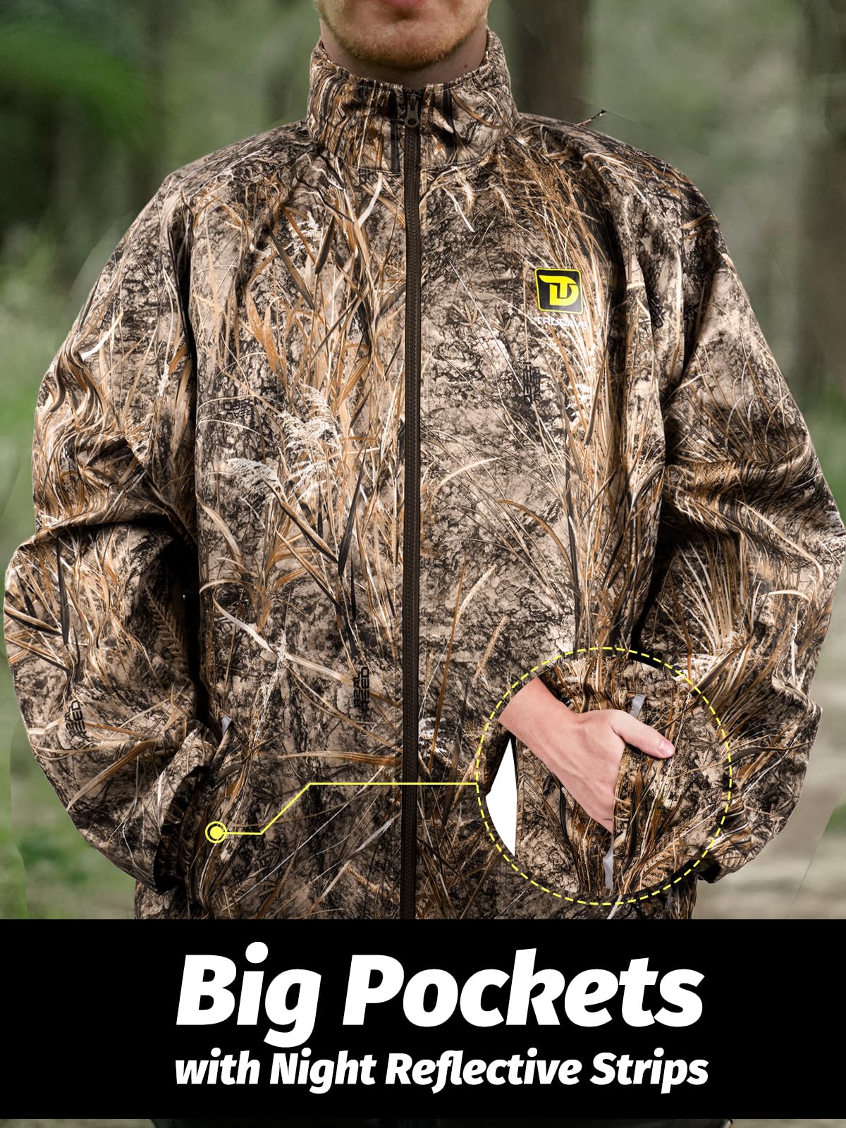 Trudave Hydrolock Rain Suit, Waterproof Rain Suits for Men, 2 Pieces Breathable & Windproof Rainwear