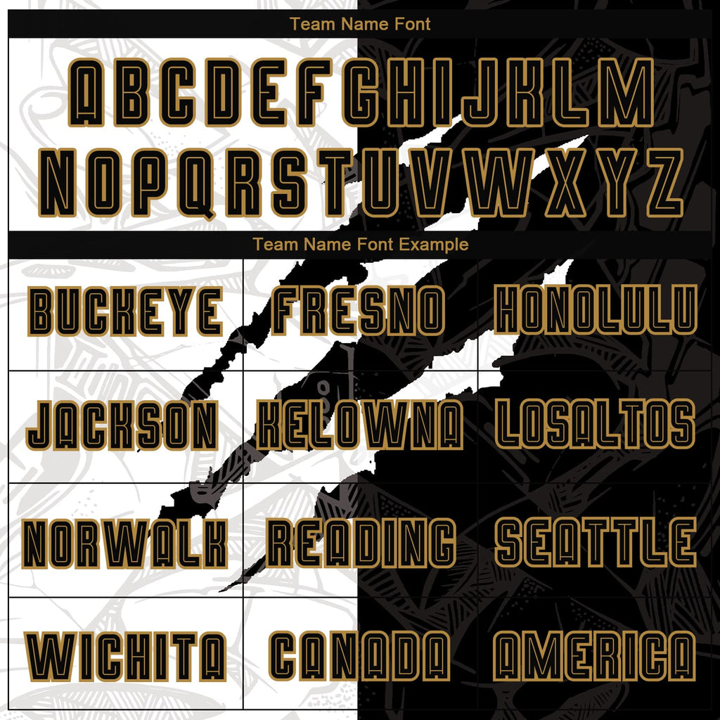 Custom Graffiti Soccer Jerseys Personalized Black Old Gold Soccer Shirts and Shorts Customize Long Sleeve Soccer Uniform Set with Team Name Number Logo for Men Women Youth Kids Boys Girls Sports Fans