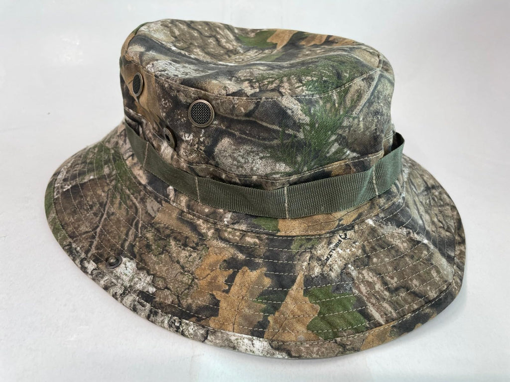 Bell Rangers Realtree APX Camo Boonie Hat – Men's Camo Bucket Hat | Rain Hat for Men & Women Waterproof | Foldable Wide Brim Fishing Hiking Garden Beach Hat | Adjustable Chin Strap Hunting Hat