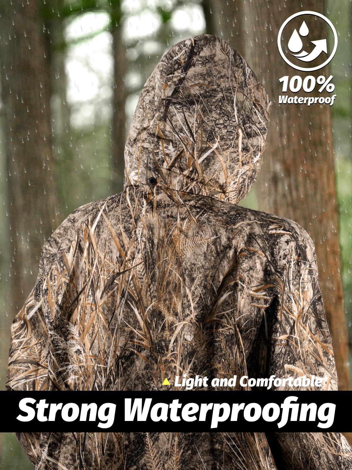 Trudave Hydrolock Rain Suit, Waterproof Rain Suits for Men, 2 Pieces Breathable & Windproof Rainwear