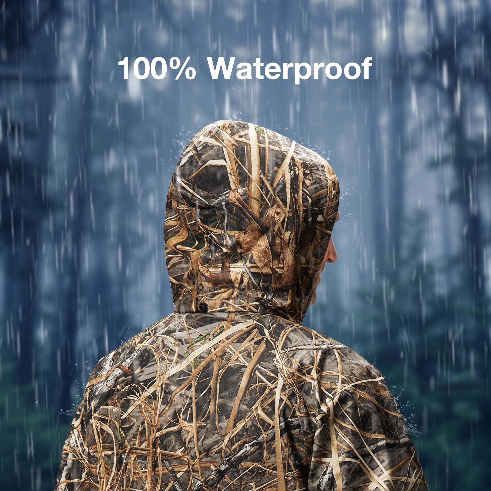 TIDEWE Rain Suit, Waterproof Breathable Lightweight Rainwear (Next Camo Evos Size XL)