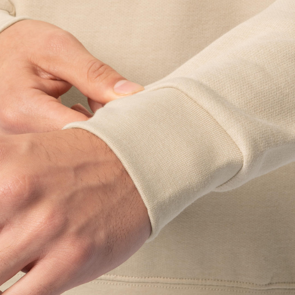 Fruit of the Loom Men's Eversoft Fleece, Crewneck & Quarter Zip, Moisture Wicking & Breathable, Sizes S-4X, Sweatshirt-Khaki Heather, Large