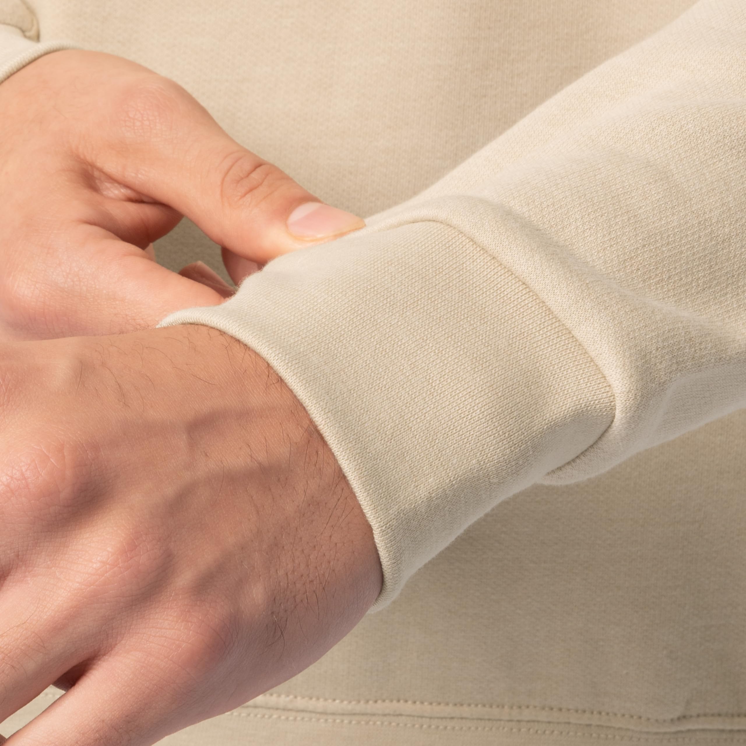 Fruit of the Loom Men's Eversoft Fleece, Crewneck & Quarter Zip, Moisture Wicking & Breathable, Sizes S-4X, Sweatshirt-Khaki Heather, Large