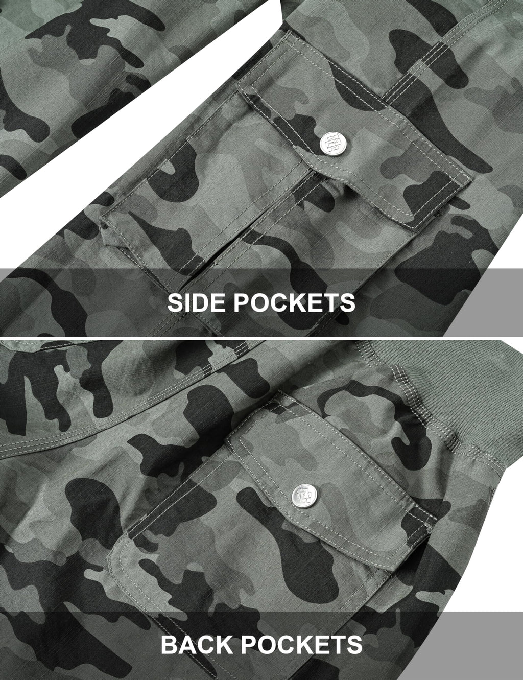 MoFiz Hiking Cargo Shorts for Women Outdoor Quick Dry Athletic Shorts for Boating Camping with Pockets Camo Green M